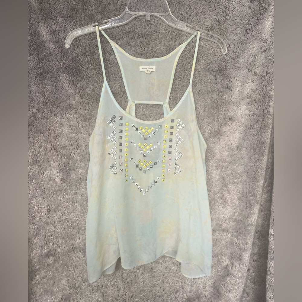 Silence + Noise Spaghetti Strap Tank Top Size L